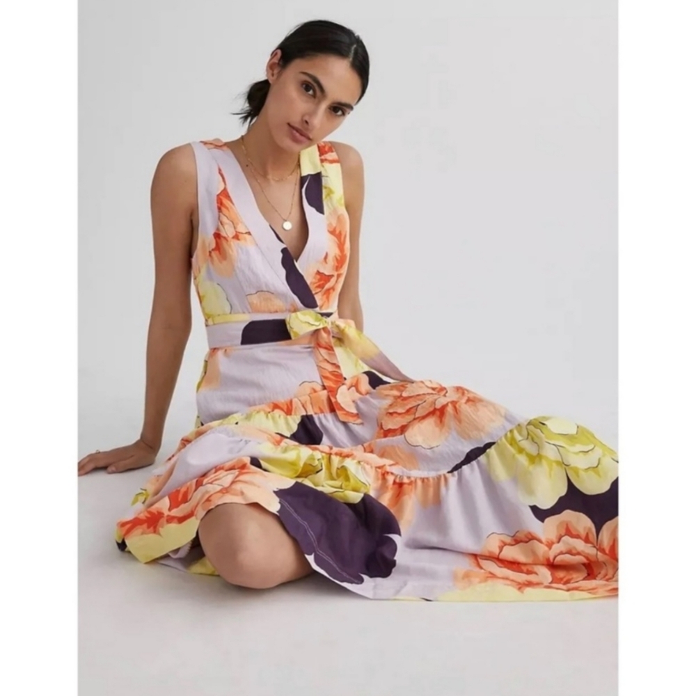 Anthropologie Maeve Floral Wrap Maxi Dress Size/16W